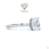 Diamond ring with Cheriva Jewels logo on a white background