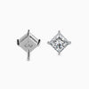 Princess Cut Lab Diamond Solitaire Stud Earring - Cheriva Jewels