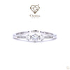 Cushion Cut Diamond Solitaire Accent Engagement Ring - Cheriva Jewels