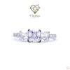 Princess Cut Diamond Three Stone Engagement Ring - Cheriva Jewels