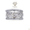 Vintage Style Baguette cut Lab Diamond Engagement Ring - Cheriva Jewels