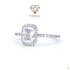 Diamond ring with Cheriva Jewels logo on a white background