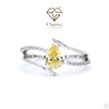 Royal Yellow Pear Shaped Gemstone Engagement Ring - Cheriva Jewels
