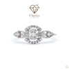 Round Cut Diamond Halo Engagement Ring - Cheriva Jewels