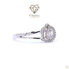 Round Diamond Almond Shaped Engagement Ring - Cheriva Jewels
