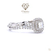 Lab Diamond Double Halo Wedding Ring Set - Cheriva Jewels