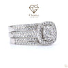 Unique Square Shape Cluster Lab Diamond Ring - Cheriva Jewels