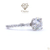 Round Cut Diamond Solitaire Accent Engagement Ring - Cheriva Jewels