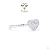 Round Cut Lab Diamond Heart Shaped Ring - Cheriva Jewels