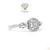 Round Cut Diamond Halo Engagement Ring - Cheriva Jewels