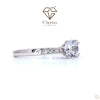 Round Cut Diamond Solitaire With Accent Engagement Ring - Cheriva Jewels