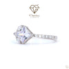 Unique Princess Cut Lab Diamond Engagement Ring - Cheriva Jewels