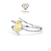 Royal Yellow Pear Shaped Gemstone Engagement Ring - Cheriva Jewels