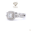 Lab Diamond Double Halo Wedding Ring Set - Cheriva Jewels