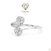 Flower Shaped Lab Diamond Engagement Ring - Cheriva Jewels