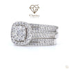 Unique Square Shape Cluster Lab Diamond Ring - Cheriva Jewels