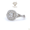 Lab Diamond Vintage Double Halo Engagement Ring - Cheriva Jewels