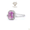 Emerald Cut Pink Lab Diamond Engagement Ring - Cheriva Jewels