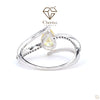 Royal Yellow Pear Shaped Gemstone Engagement Ring - Cheriva Jewels