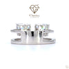 Emerald Cut Lab Diamond Bridal Set Engagement Ring - Cheriva Jewels