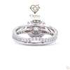 Lab Diamond Double Halo Wedding Ring Set - Cheriva Jewels