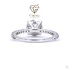 Round Cut Diamond Solitaire Accent Engagement Ring - Cheriva Jewels