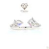 Cushion Cut  Lab Diamond Double Solitaire Ring - Cheriva Jewels