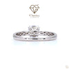 Round Cut Diamond Solitaire With Accent Engagement Ring - Cheriva Jewels