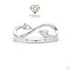 Pear cut Lab Diamond Infinity Engagement Ring - Cheriva Jewels