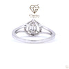 Round Diamond Almond Shaped Engagement Ring - Cheriva Jewels