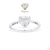 Round Cut Lab Diamond Heart Shaped Ring - Cheriva Jewels