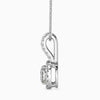 Diamond pendant on a white background