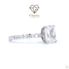Diamond ring with Cheriva Jewels logo on a white background