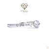 Diamond ring with Cheriva Jewels logo on a white background