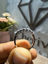 Marquise Cut Lab Diamond Half Eternity Wedding Band - Cheriva Jewels