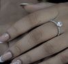 Solitaire Accent Engagement Ring in Oval Cut Diamond - Cheriva Jewels
