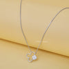 Unique Round Cut Lab Diamond Alhambra Pendant - Cheriva Jewels