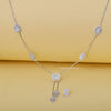 14K White Gold Baguette Diamond Necklace - Cheriva Jewels