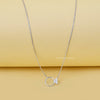 Round Cut Lab Diamond Ring Pendant in Silver Chain - Cheriva Jewels