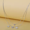 Double Layer Diamond Pendant With Stud Earrings - Cheriva Jewels
