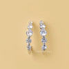 2.4 Carat Round Cut Lab Diamond Hoop Studs - Cheriva Jewels