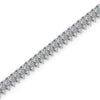 Diamond tennis bracelet on a white background