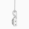 Silver necklace with a pendant on a white background