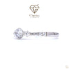 Diamond ring with Cheriva Jewels logo on a white background