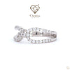 Silver ring with diamonds on a white background, featuring the Cheriva Jewels logo.