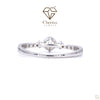 Silver ring with Cheriva Jewels logo on a white background