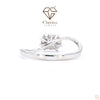 Silver ring with a Cheriva Jewels logo on a white background