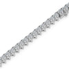 Diamond tennis bracelet on a white background
