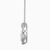 Silver necklace with a pendant on a white background