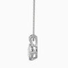 Silver necklace with a unique pendant on a white background